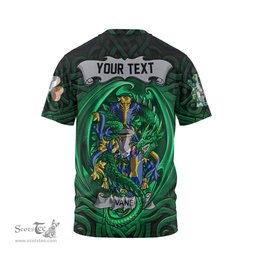 ScotsTee Shop Irish Vane Coat of Arms Irish T Shirt Family Crest Green Dragon Of Ireland T Shirt