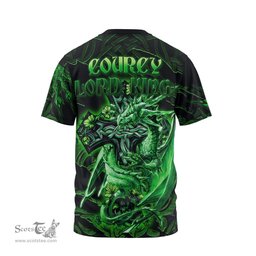 ScotsTee Shop Irish Courcy de Lord Kingsale Coat of Arms Irish T Shirt Family Crest Celtic Cross And Dragon T Shirt