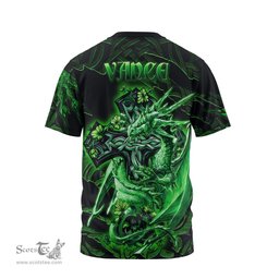 ScotsTee Shop Irish Vance Coat of Arms Irish T Shirt Family Crest Celtic Cross And Dragon T Shirt