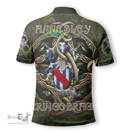 ScotsTee Shop Irish Annesley Coat of Arms Irish Polo Shirt Family Crest Irish Is My Root Polo Shirt