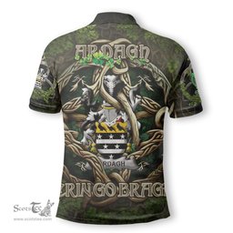 ScotsTee Shop Irish Ardagh Coat of Arms Irish Polo Shirt Family Crest Irish Is My Root Polo Shirt