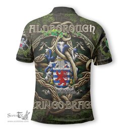 ScotsTee Shop Irish Aldborough Coat of Arms Irish Polo Shirt Family Crest Irish Is My Root Polo Shirt