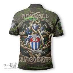 ScotsTee Shop Irish Bagwell Coat of Arms Irish Polo Shirt Family Crest Irish Is My Root Polo Shirt