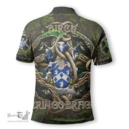 ScotsTee Shop Irish Birch Coat of Arms Irish Polo Shirt Family Crest Irish Is My Root Polo Shirt