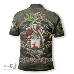 ScotsTee Shop Irish Bowen Coat of Arms Irish Polo Shirt Family Crest Irish Is My Root Polo Shirt