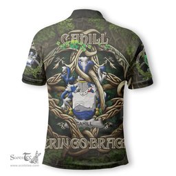 ScotsTee Shop Irish Cahill or O Cahill Coat of Arms Irish Polo Shirt Family Crest Irish Is My Root Polo Shirt