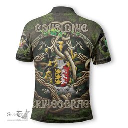 ScotsTee Shop Irish Considine or McConsidine Coat of Arms Irish Polo Shirt Family Crest Irish Is My Root Polo Shirt