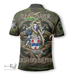 ScotsTee Shop Irish Chaloner Coat of Arms Irish Polo Shirt Family Crest Irish Is My Root Polo Shirt