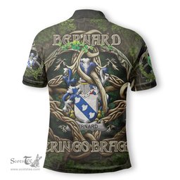 ScotsTee Shop Irish Bernard Coat of Arms Irish Polo Shirt Family Crest Irish Is My Root Polo Shirt