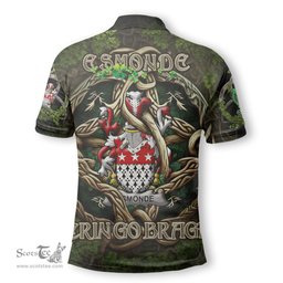 ScotsTee Shop Irish Esmonde Coat of Arms Irish Polo Shirt Family Crest Irish Is My Root Polo Shirt