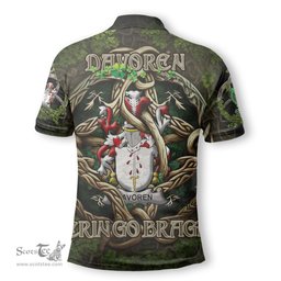 ScotsTee Shop Irish Davoren or O Davoren Coat of Arms Irish Polo Shirt Family Crest Irish Is My Root Polo Shirt