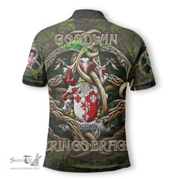 ScotsTee Shop Irish Goodwin Coat of Arms Irish Polo Shirt Family Crest Irish Is My Root Polo Shirt