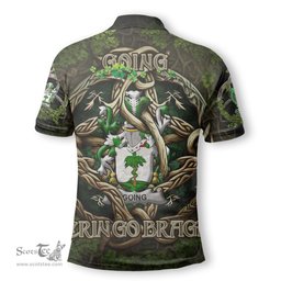 ScotsTee Shop Irish Going Coat of Arms Irish Polo Shirt Family Crest Irish Is My Root Polo Shirt