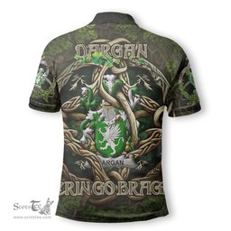 ScotsTee Shop Irish Dargan or McDeargan Coat of Arms Irish Polo Shirt Family Crest Irish Is My Root Polo Shirt