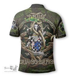 ScotsTee Shop Irish Hand or McClave Coat of Arms Irish Polo Shirt Family Crest Irish Is My Root Polo Shirt