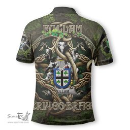 ScotsTee Shop Irish Fullam Coat of Arms Irish Polo Shirt Family Crest Irish Is My Root Polo Shirt