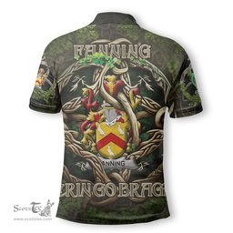 ScotsTee Shop Irish Fanning Coat of Arms Irish Polo Shirt Family Crest Irish Is My Root Polo Shirt