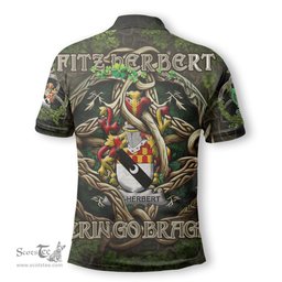 ScotsTee Shop Irish Fitz Herbert Coat of Arms Irish Polo Shirt Family Crest Irish Is My Root Polo Shirt