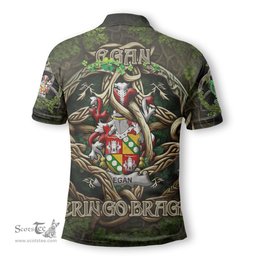 ScotsTee Shop Irish Egan or McEgan Coat of Arms Irish Polo Shirt Family Crest Irish Is My Root Polo Shirt