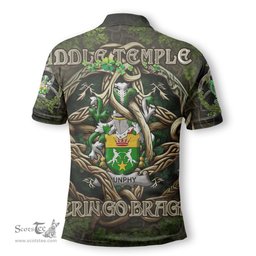 ScotsTee Shop Irish Dunphy Middle Temple Burke s Coat of Arms Irish Polo Shirt Family Crest Irish Is My Root Polo Shirt
