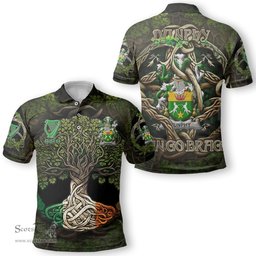 ScotsTee Shop Irish Dunphy Middle Temple Burke s Coat of Arms Irish Polo Shirt Family Crest Irish Is My Root Polo Shirt