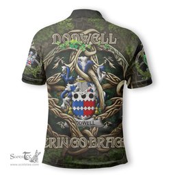 ScotsTee Shop Irish Dodwell Coat of Arms Irish Polo Shirt Family Crest Irish Is My Root Polo Shirt