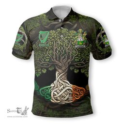ScotsTee Shop Irish Edwards Coat of Arms Irish Polo Shirt Family Crest Irish Is My Root Polo Shirt