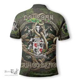ScotsTee Shop Irish Donegan or O Donagan Coat of Arms Irish Polo Shirt Family Crest Irish Is My Root Polo Shirt