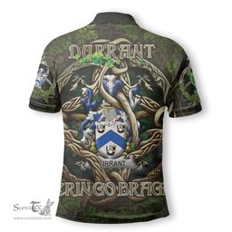 ScotsTee Shop Irish Durrant Coat of Arms Irish Polo Shirt Family Crest Irish Is My Root Polo Shirt