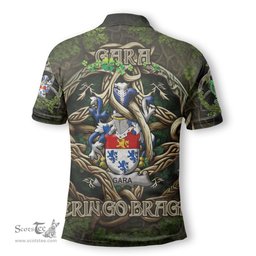 ScotsTee Shop Irish Gara or O Gara Coat of Arms Irish Polo Shirt Family Crest Irish Is My Root Polo Shirt