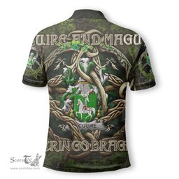 ScotsTee Shop Irish McGuire and Maguire Coat of Arms Irish Polo Shirt Family Crest Irish Is My Root Polo Shirt