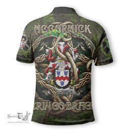 ScotsTee Shop Irish McCormick Coat of Arms Irish Polo Shirt Family Crest Irish Is My Root Polo Shirt
