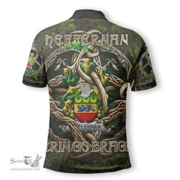 ScotsTee Shop Irish Heffernan or O Heffernan Coat of Arms Irish Polo Shirt Family Crest Irish Is My Root Polo Shirt