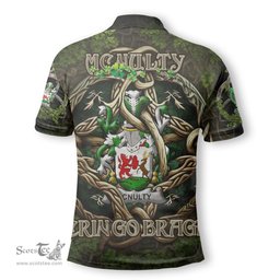 ScotsTee Shop Irish McNulty Coat of Arms Irish Polo Shirt Family Crest Irish Is My Root Polo Shirt