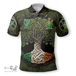 ScotsTee Shop Irish Malone or O Malone Coat of Arms Irish Polo Shirt Family Crest Irish Is My Root Polo Shirt