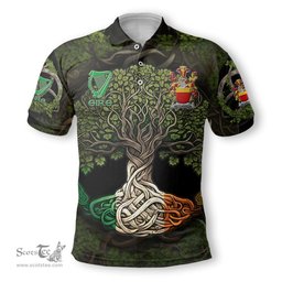 ScotsTee Shop Irish McCarron Coat of Arms Irish Polo Shirt Family Crest Irish Is My Root Polo Shirt