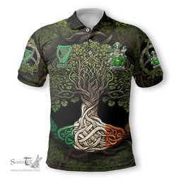 ScotsTee Shop Irish Hennessy or O Hennessy Coat of Arms Irish Polo Shirt Family Crest Irish Is My Root Polo Shirt