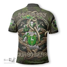 ScotsTee Shop Irish Hennessy or O Hennessy Coat of Arms Irish Polo Shirt Family Crest Irish Is My Root Polo Shirt