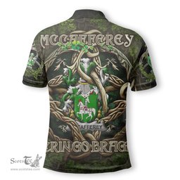 ScotsTee Shop Irish McCafferey or McCaffrey Coat of Arms Irish Polo Shirt Family Crest Irish Is My Root Polo Shirt