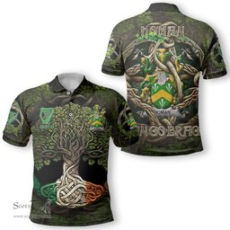 ScotsTee Shop Irish Homan or Howman Coat of Arms Irish Polo Shirt Family Crest Irish Is My Root Polo Shirt