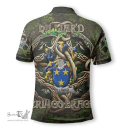 ScotsTee Shop Irish Hilliard Coat of Arms Irish Polo Shirt Family Crest Irish Is My Root Polo Shirt
