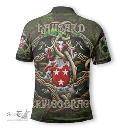ScotsTee Shop Irish Hansard Coat of Arms Irish Polo Shirt Family Crest Irish Is My Root Polo Shirt