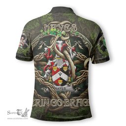 ScotsTee Shop Irish Hayes Coat of Arms Irish Polo Shirt Family Crest Irish Is My Root Polo Shirt
