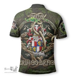 ScotsTee Shop Irish Rice Coat of Arms Irish Polo Shirt Family Crest Irish Is My Root Polo Shirt