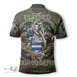 ScotsTee Shop Irish Peppard Coat of Arms Irish Polo Shirt Family Crest Irish Is My Root Polo Shirt