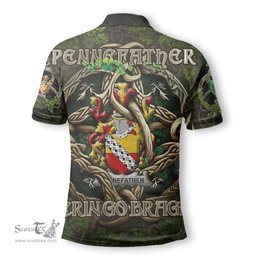 ScotsTee Shop Irish Pennefather Coat of Arms Irish Polo Shirt Family Crest Irish Is My Root Polo Shirt