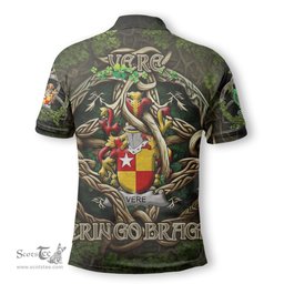 ScotsTee Shop Irish Vere Coat of Arms Irish Polo Shirt Family Crest Irish Is My Root Polo Shirt