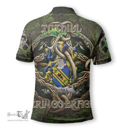 ScotsTee Shop Irish Tuthill Coat of Arms Irish Polo Shirt Family Crest Irish Is My Root Polo Shirt