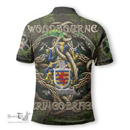 ScotsTee Shop Irish Woodbourne Coat of Arms Irish Polo Shirt Family Crest Irish Is My Root Polo Shirt