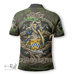 ScotsTee Shop Irish Swift Coat of Arms Irish Polo Shirt Family Crest Irish Is My Root Polo Shirt
